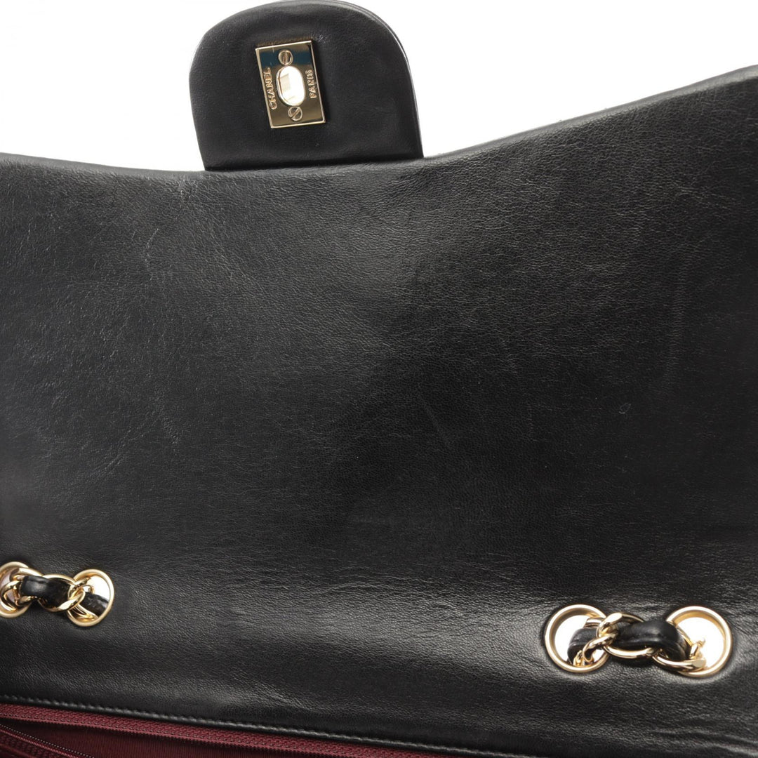 Top Quality Chanel Lambskin Single Flap Shoulder Bag Black