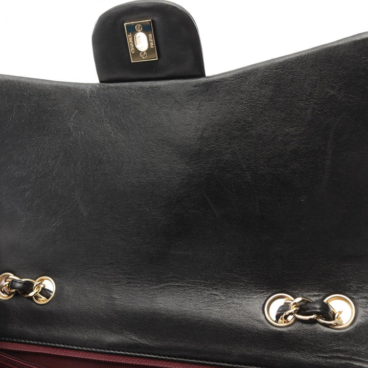 Top Quality Chanel Lambskin Single Flap Shoulder Bag Black