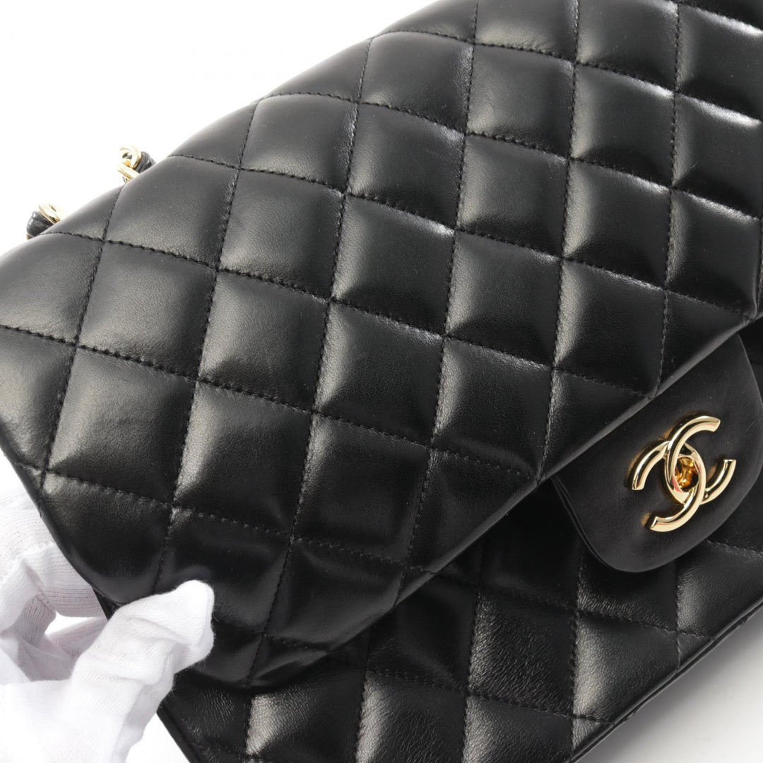 Top Quality Chanel Lambskin Single Flap Shoulder Bag Black