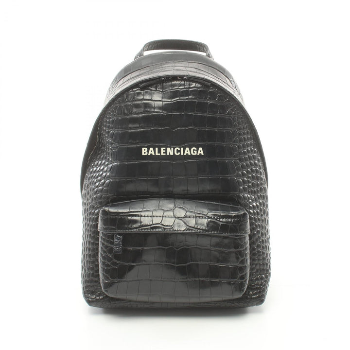 balenciaga Leather Everyday Backpack Black