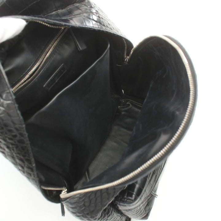 balenciaga Leather Everyday Backpack Black