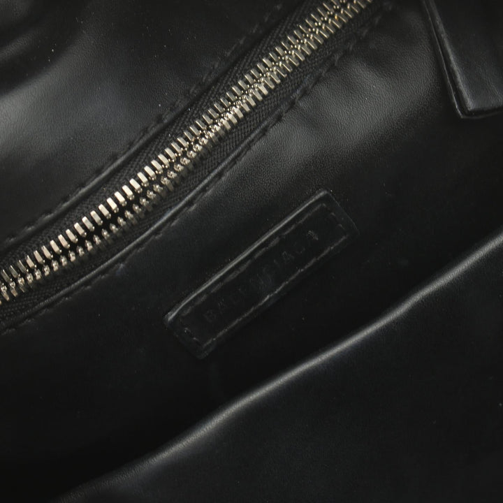 balenciaga Leather Everyday Backpack Black