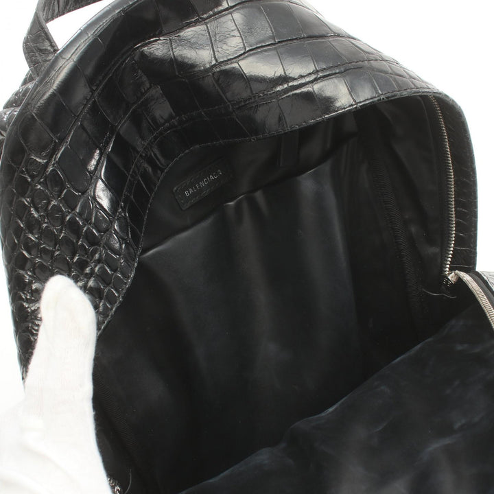 balenciaga Leather Everyday Backpack Black