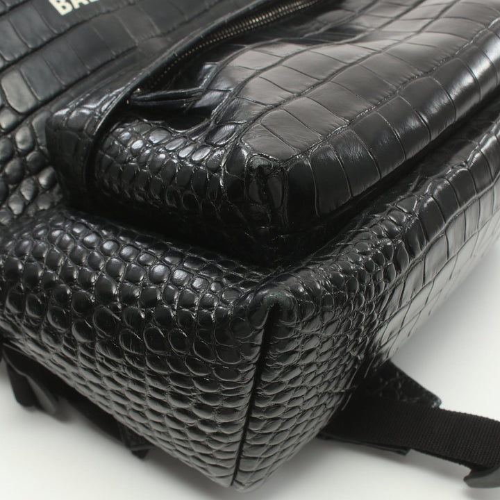 balenciaga Leather Everyday Backpack Black