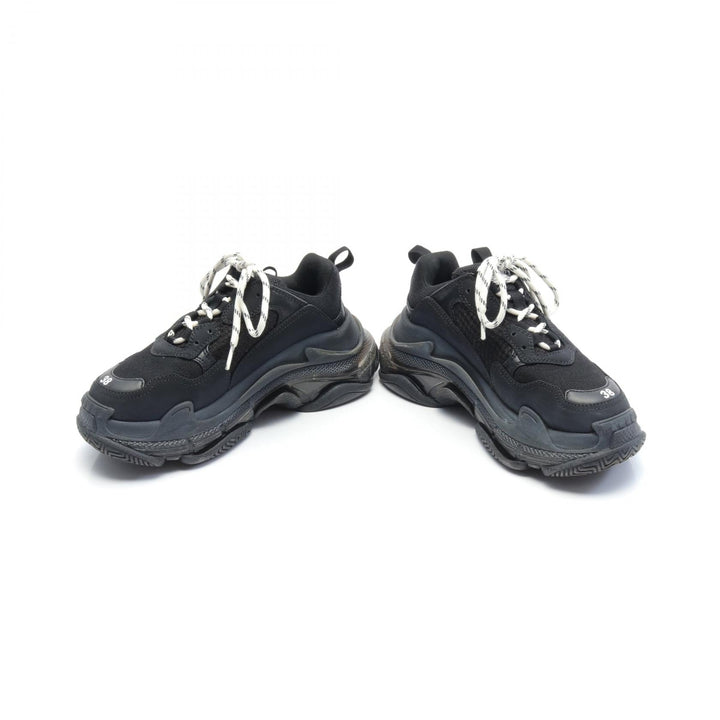 Top Quality Balenciaga Triple S Sneakers Leather Fabric Black