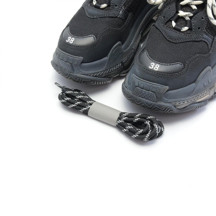 Top Quality Balenciaga Triple S Sneakers Leather Fabric Black