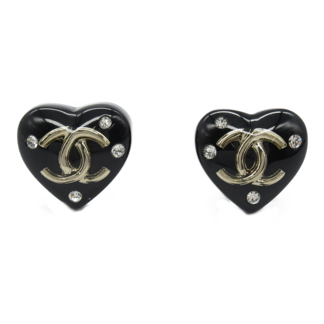 Top Quality Chanel Heart Earrings Plastic Gold