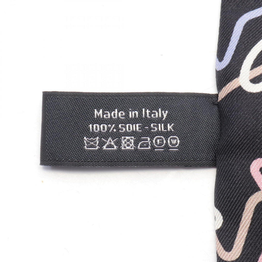 Top Quality Chanel Silk Coco Mark Scarf Black Multicolor