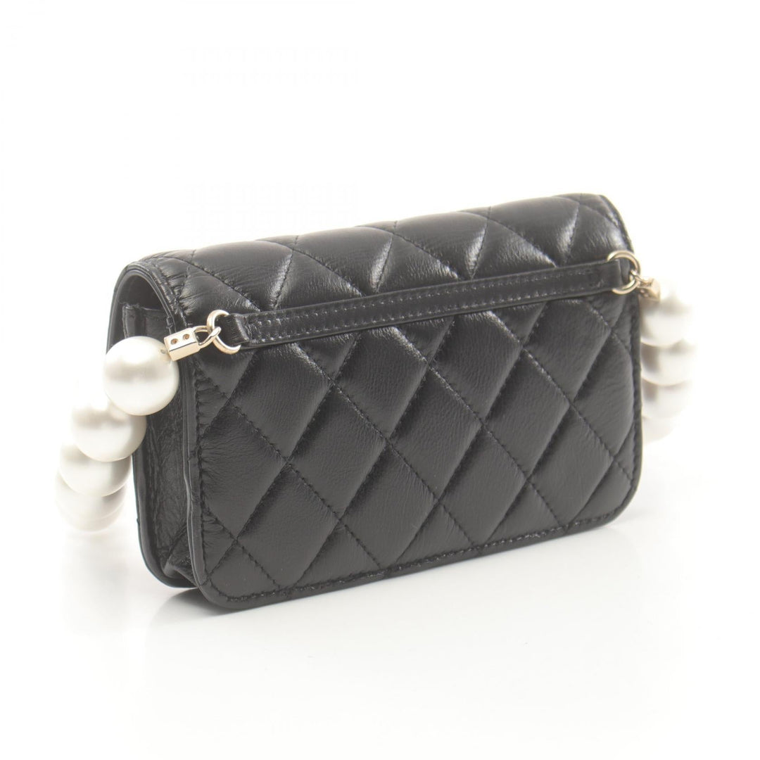 Top Quality Chanel Matelasse Pearl Chain Leather Shoulder Bag