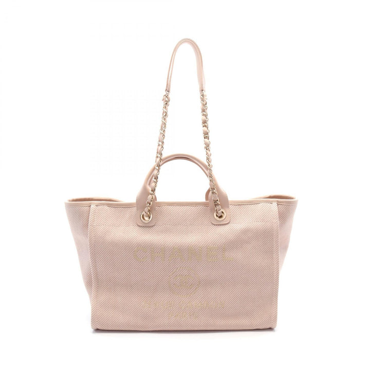 Top Quality Chanel Deauville Canvas Leather Tote Bag A66941