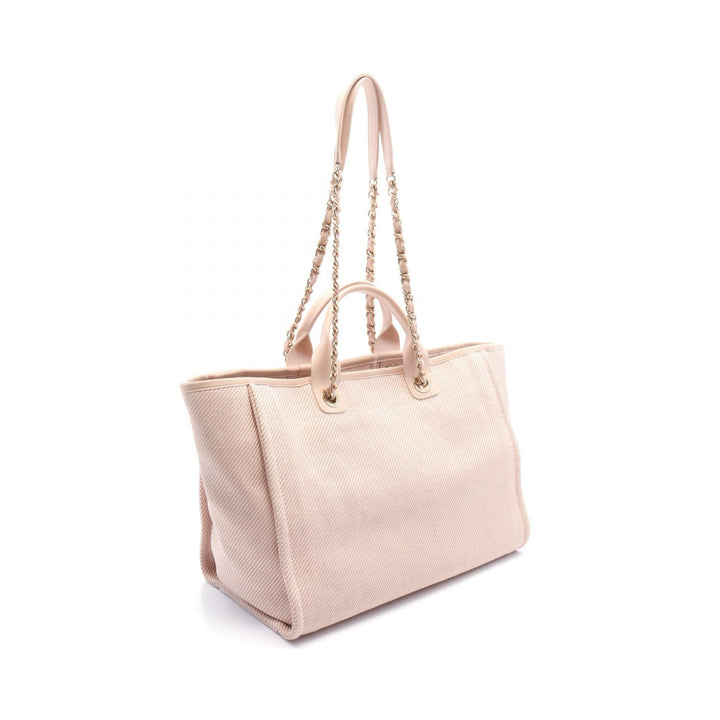 Top Quality Chanel Deauville Canvas Leather Tote Bag A66941