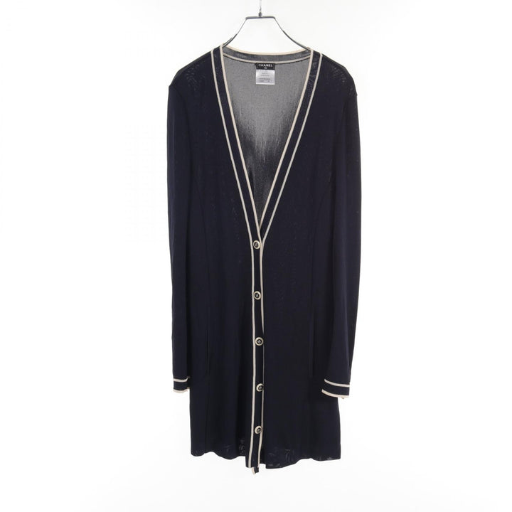 Top Quality Chanel Rayon Cardigan Navy/Ivory