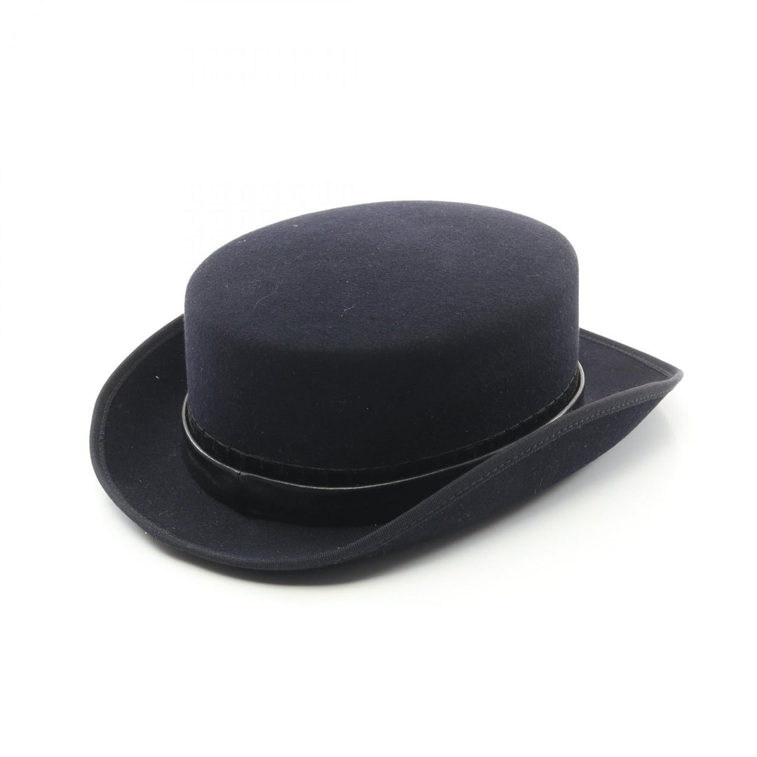 Top Quality Chanel Leather Lapin Hat Navy