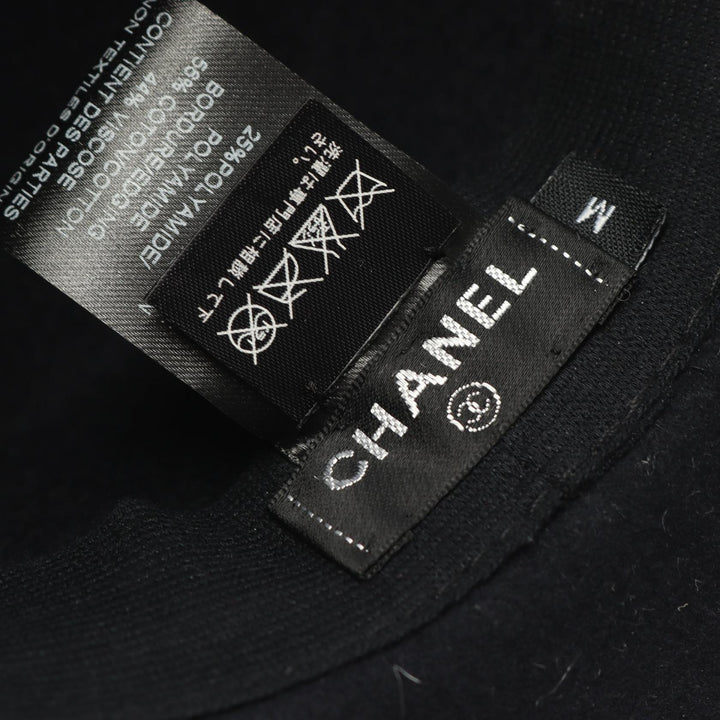 Top Quality Chanel Leather Lapin Hat Navy