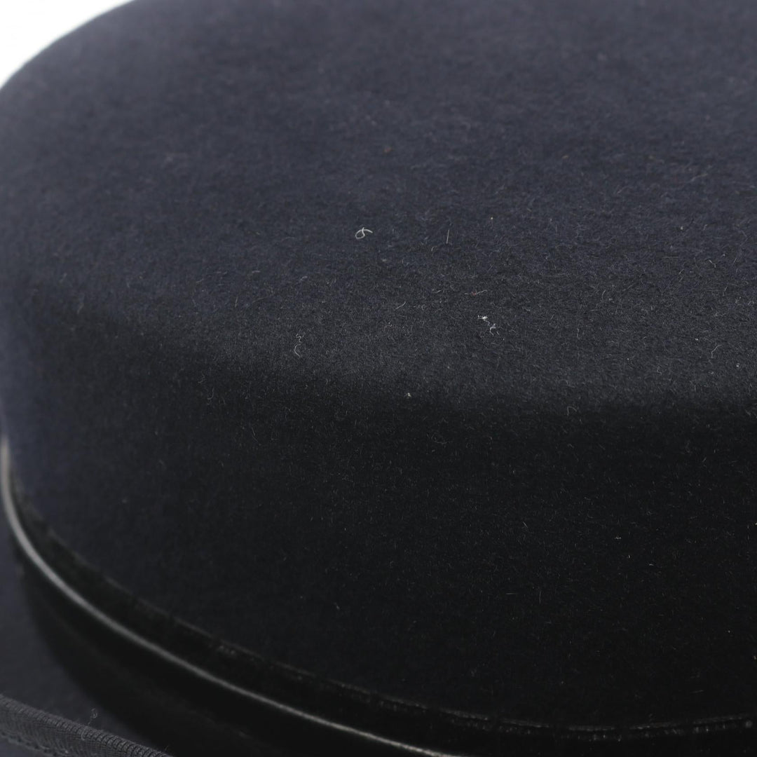 Top Quality Chanel Leather Lapin Hat Navy
