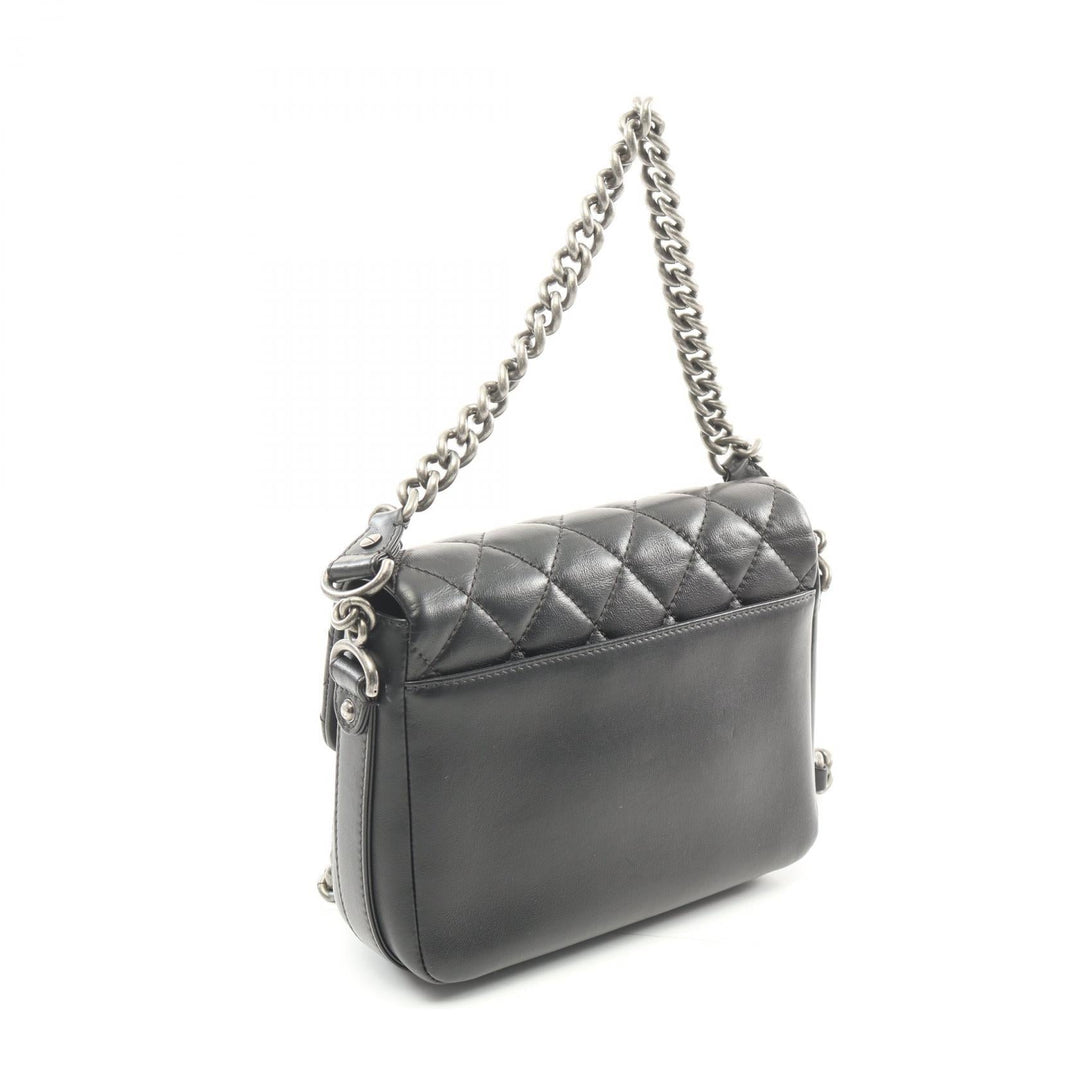 Top Quality Chanel Matelasse Leather Shoulder Bag Black