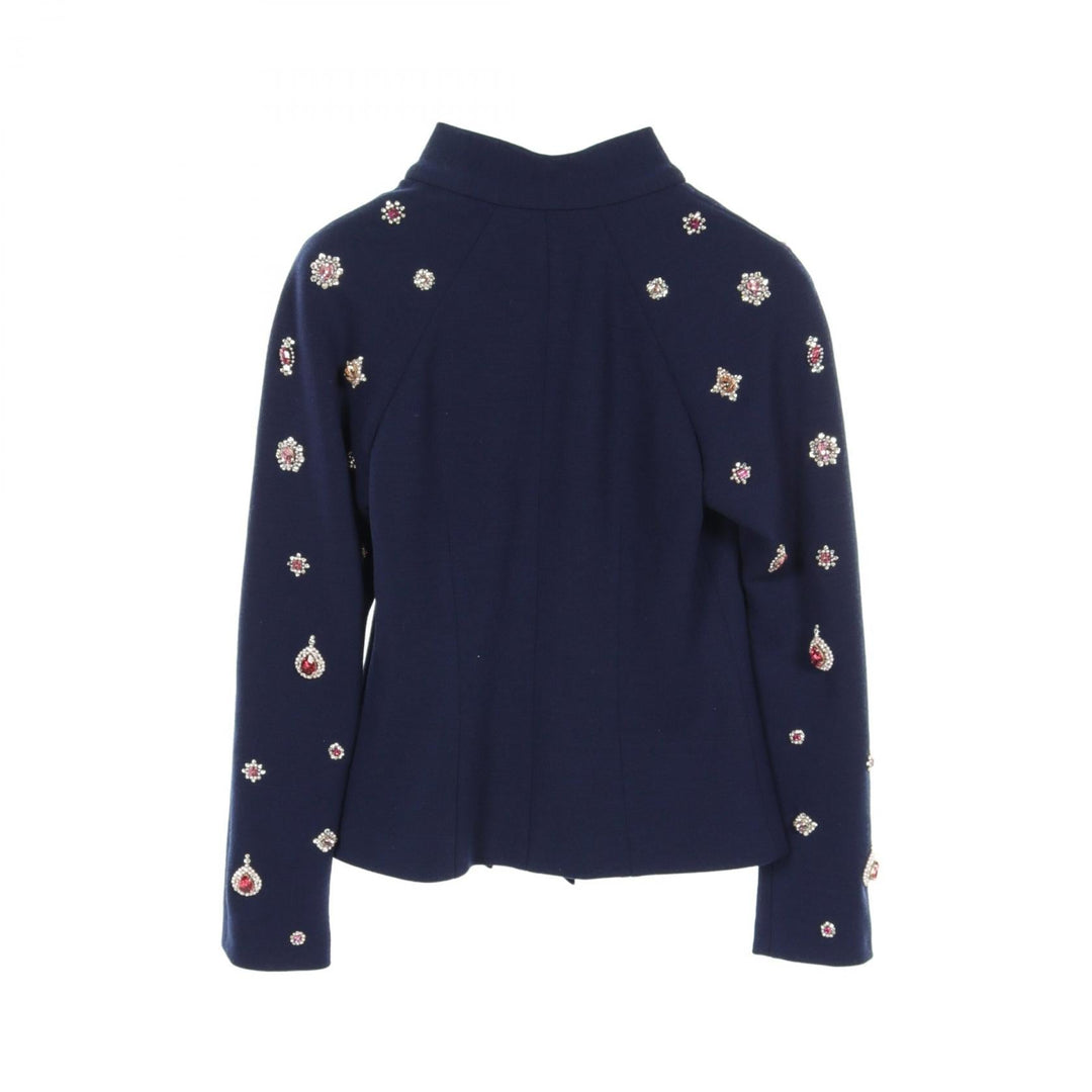 Top Quality Chanel Wool Coat Navy P73143V21533