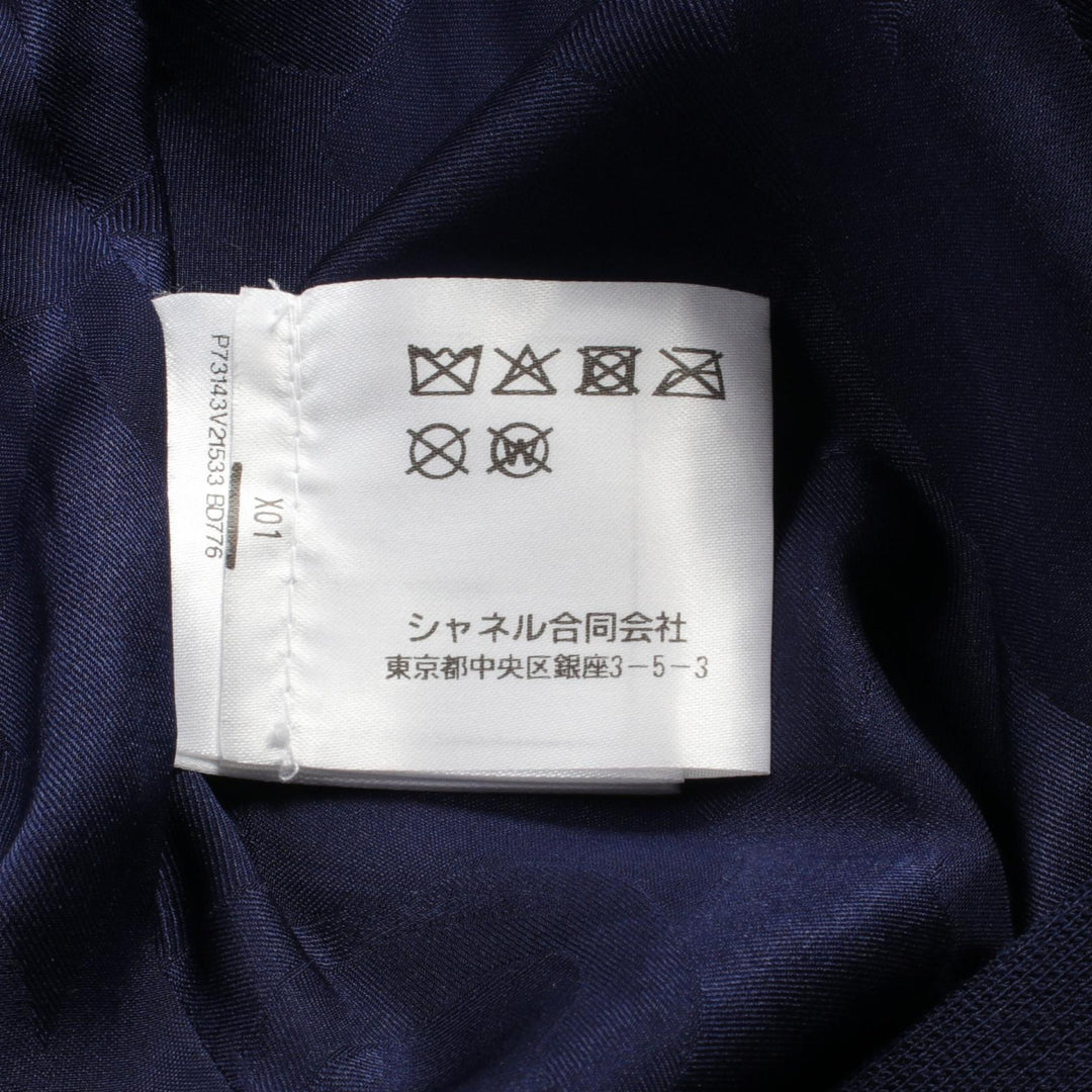 Top Quality Chanel Wool Coat Navy P73143V21533