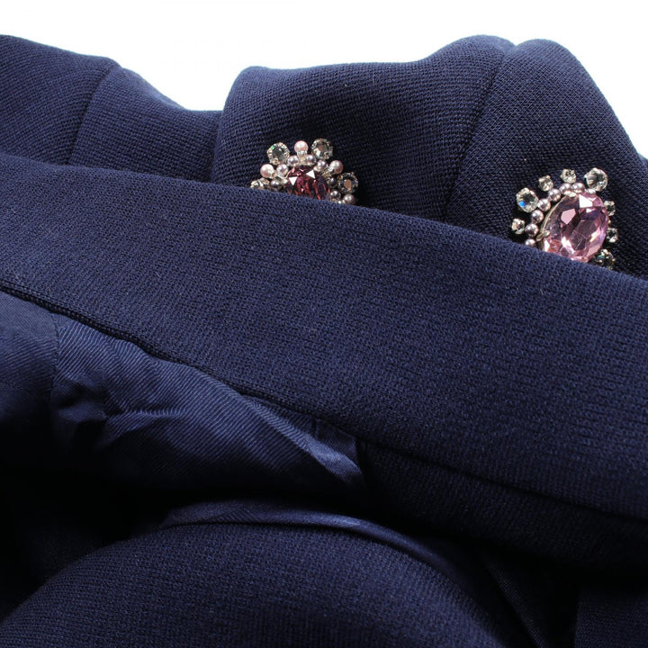 Top Quality Chanel Wool Coat Navy P73143V21533