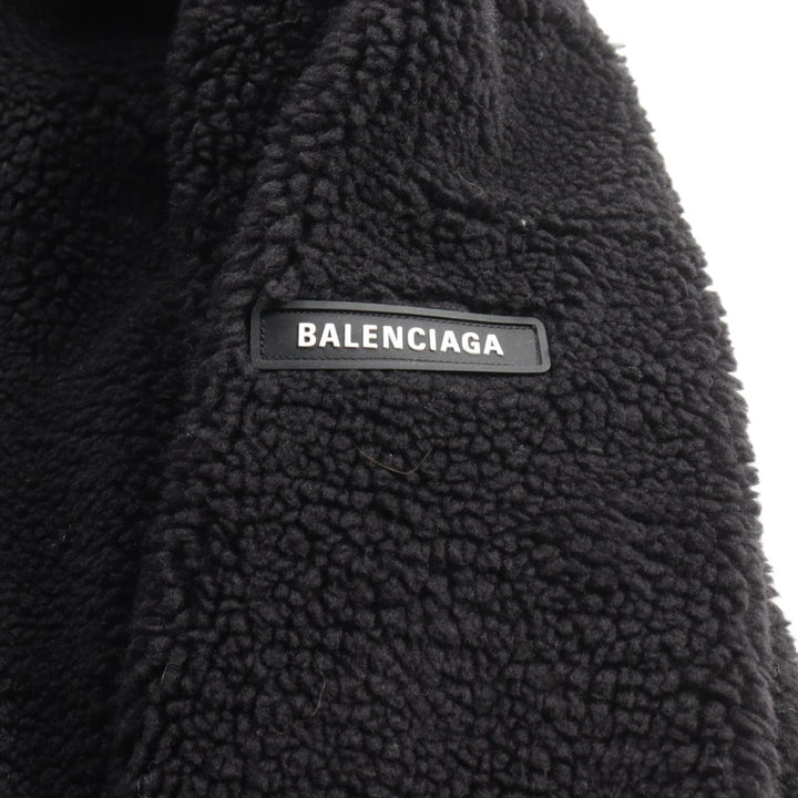 Top Quality Balenciaga Zip-Up Boa Hoodie Jacket Black