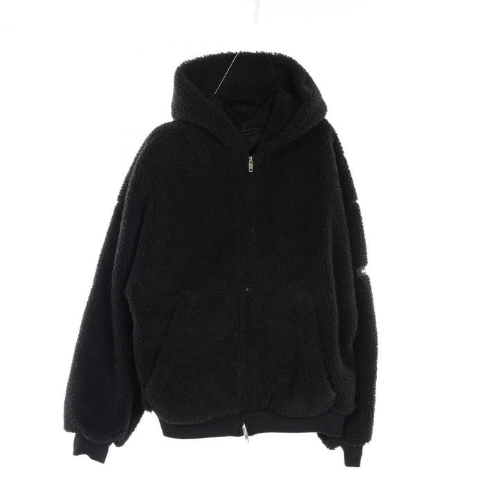 Top Quality Balenciaga Zip-Up Boa Hoodie Jacket Black