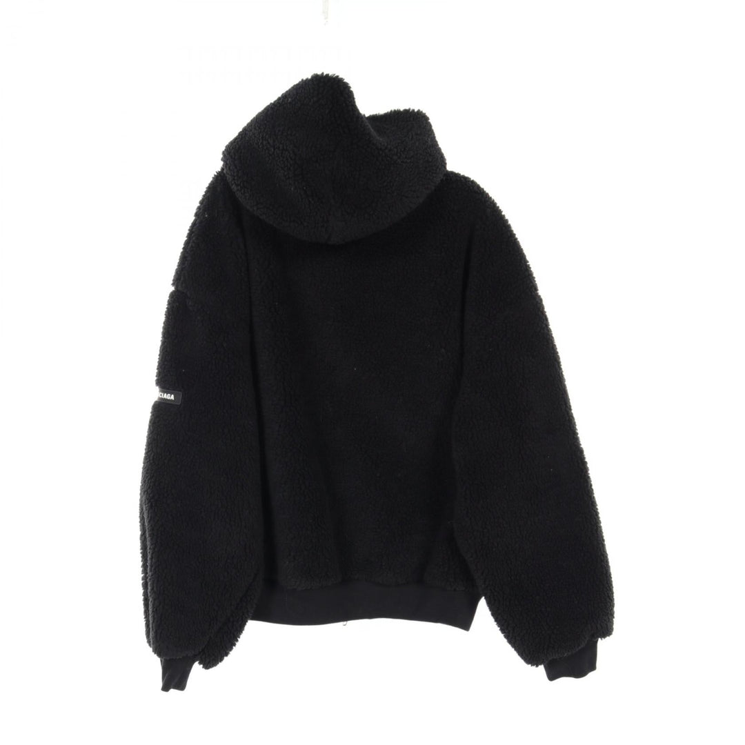 Top Quality Balenciaga Zip-Up Boa Hoodie Jacket Black