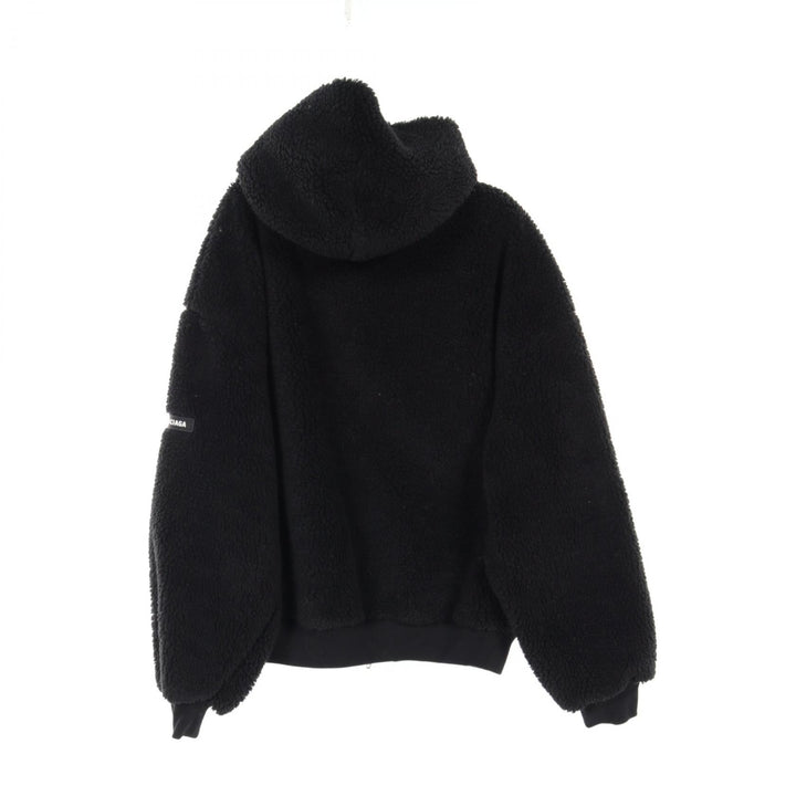 Top Quality Balenciaga Zip-Up Boa Hoodie Jacket Black