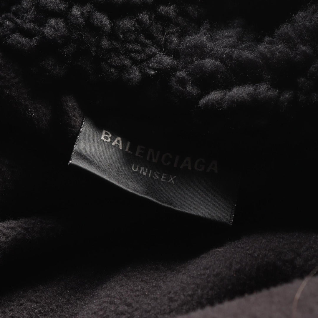 Top Quality Balenciaga Zip-Up Boa Hoodie Jacket Black