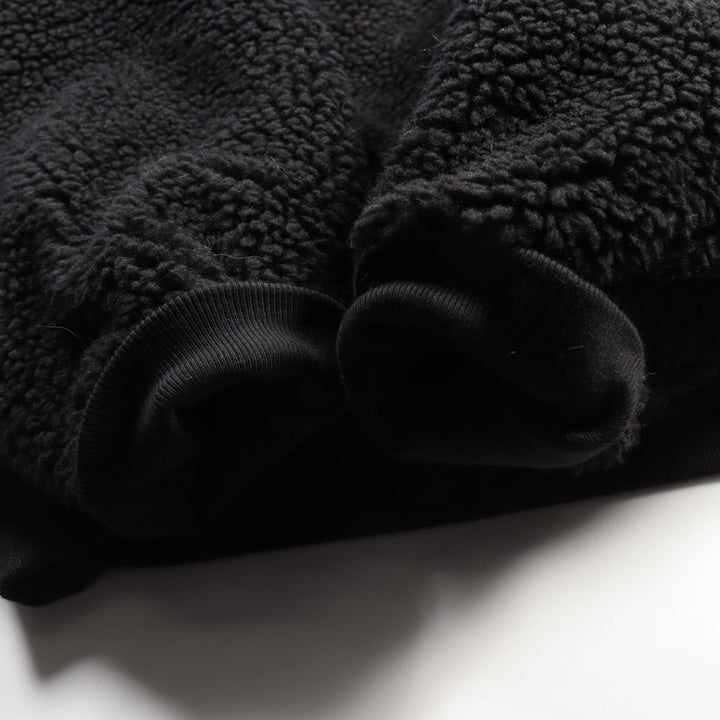 Top Quality Balenciaga Zip-Up Boa Hoodie Jacket Black