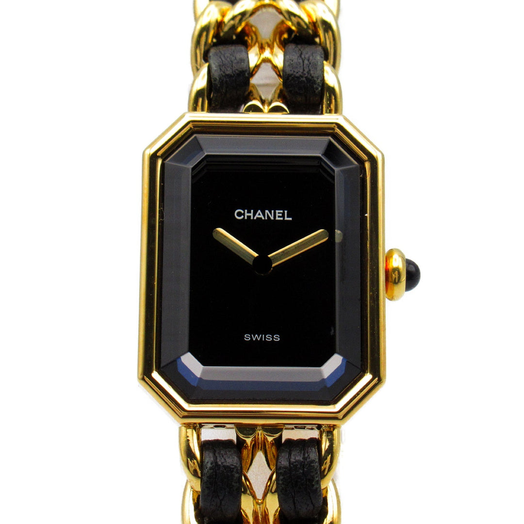 Chanel Premiere LÈççÈáë/ÁöÆÈù©ÊâãÈå∂Áü≥Ëã±Ê©üËäØÈªëËâ≤#16.5cm