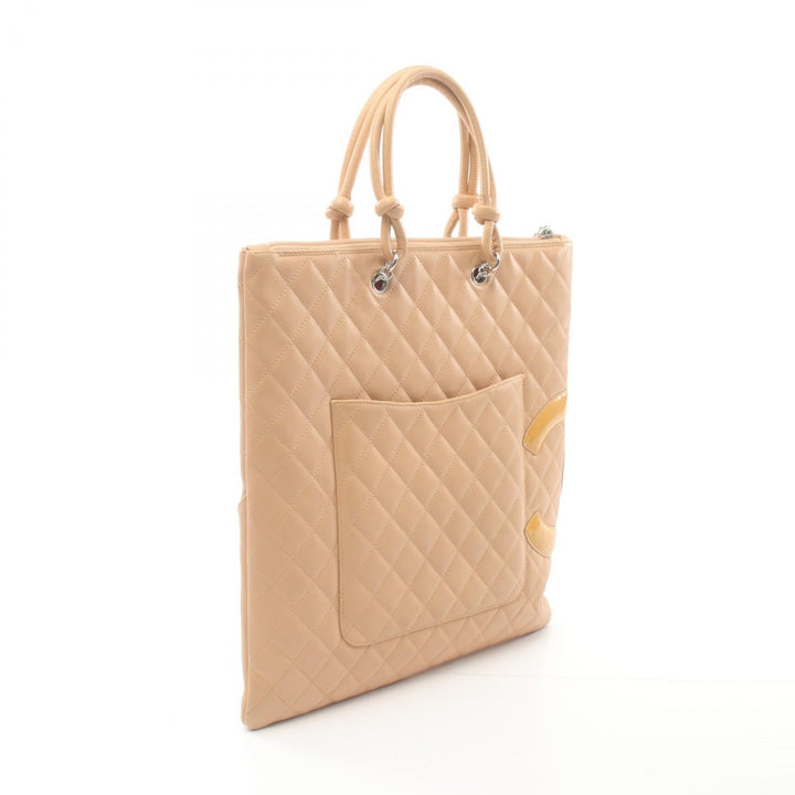 Top Quality Chanel Cambon Line Flat Tote Bag Leather Patent