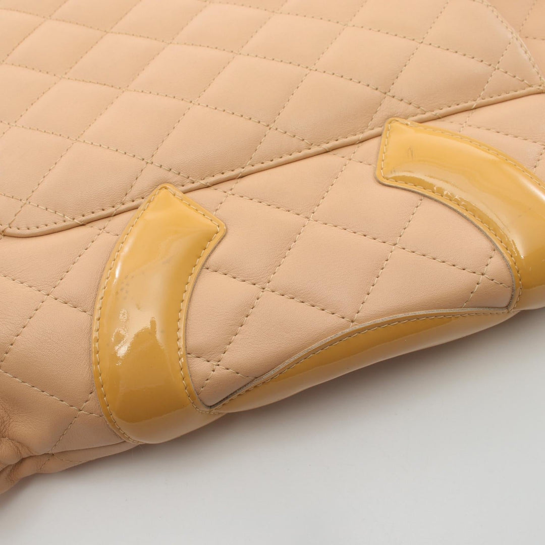 Top Quality Chanel Cambon Line Flat Tote Bag Leather Patent