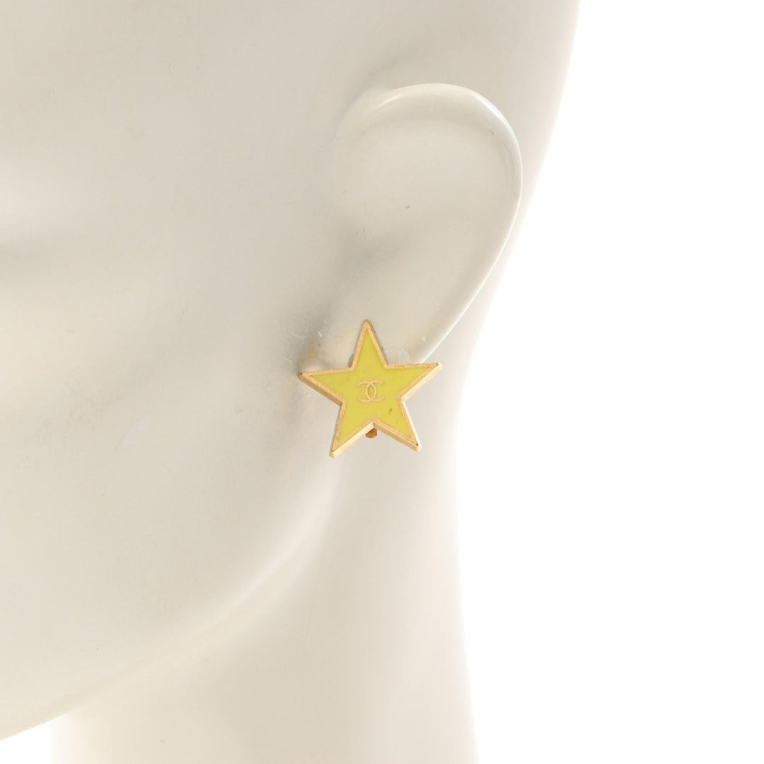 Top Quality Chanel Coco Mark Star Earrings Gold
