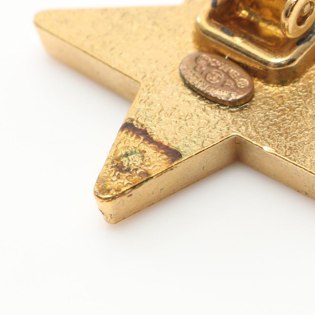 Top Quality Chanel Coco Mark Star Earrings Gold