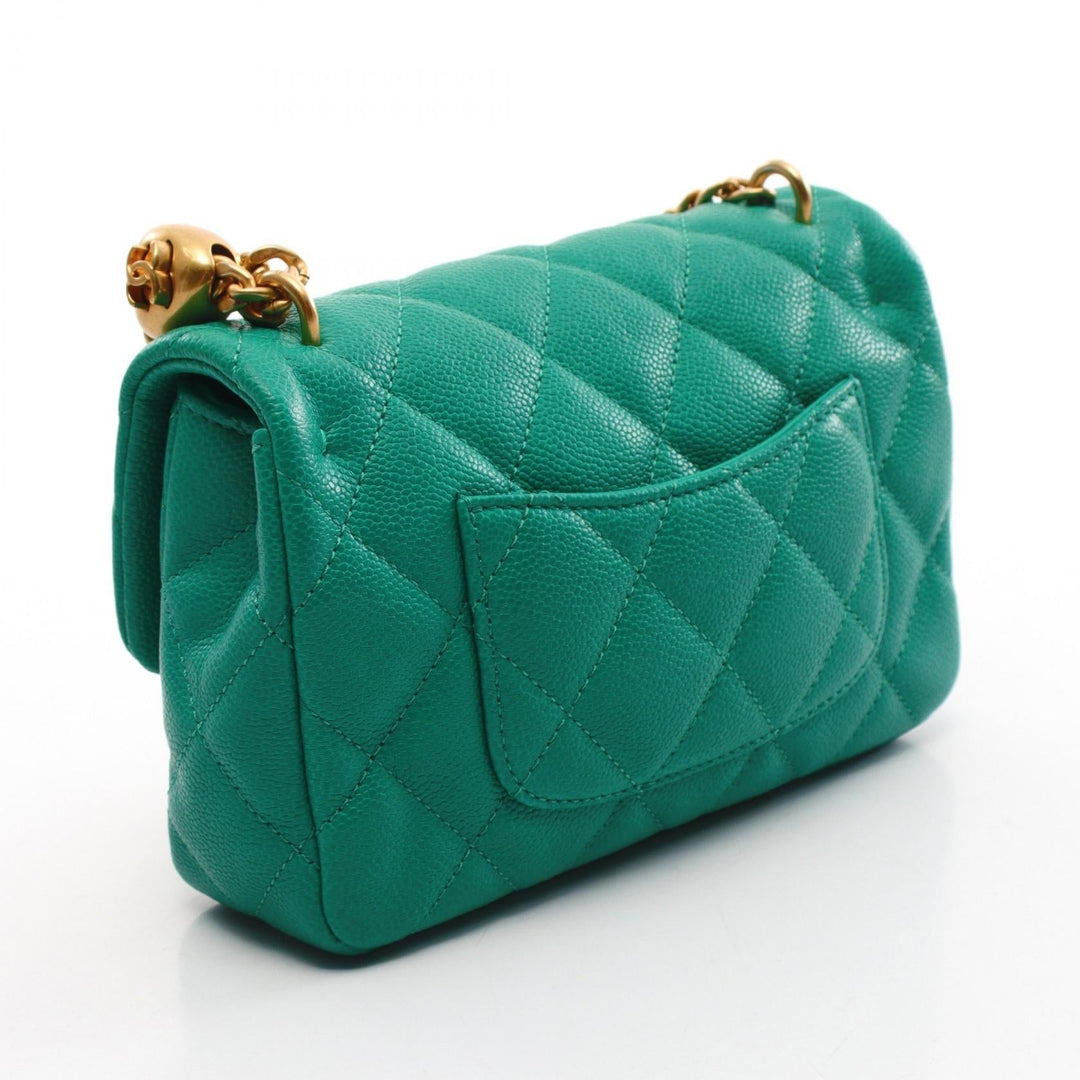 Top Quality Chanel Matelasse Leather Shoulder Bag Green