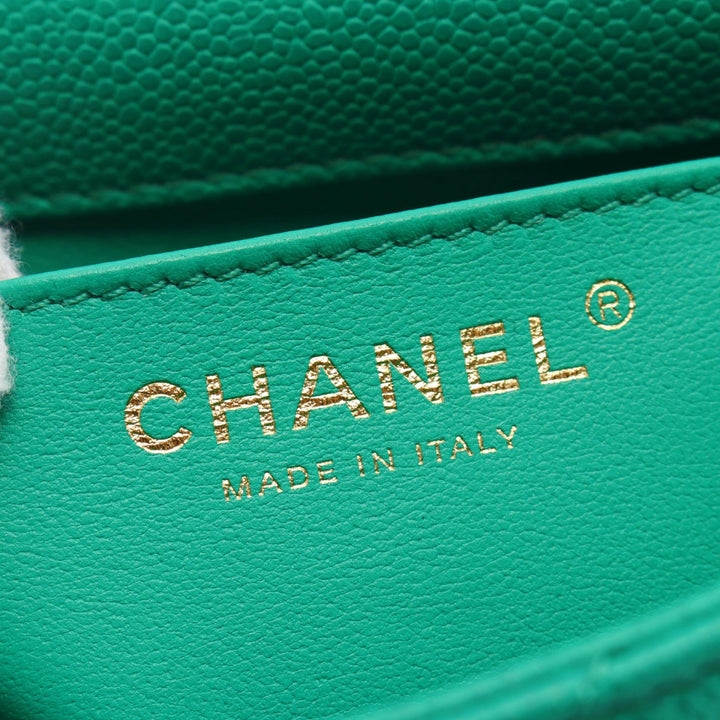 Top Quality Chanel Matelasse Leather Shoulder Bag Green