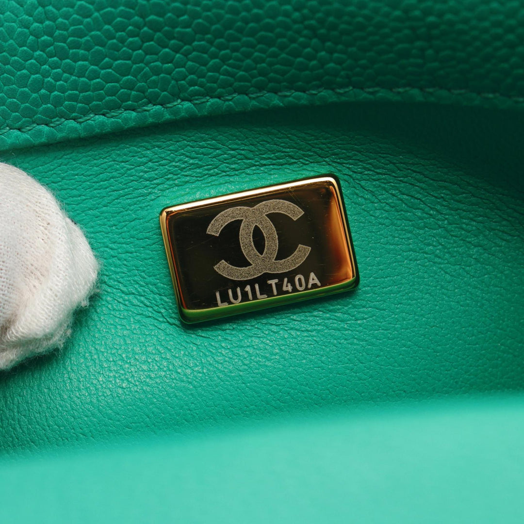 Top Quality Chanel Matelasse Leather Shoulder Bag Green
