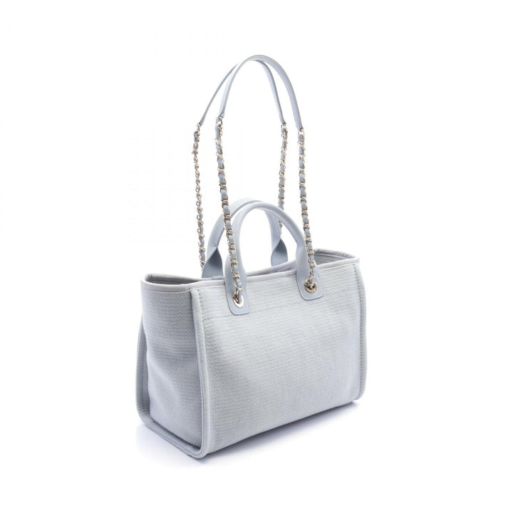 Top Quality Chanel Deauville Small Tote Canvas Leather