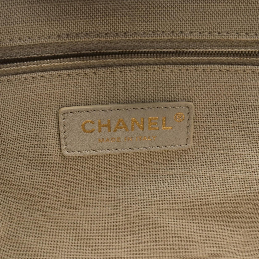 Top Quality Chanel Deauville Small Tote Canvas Leather