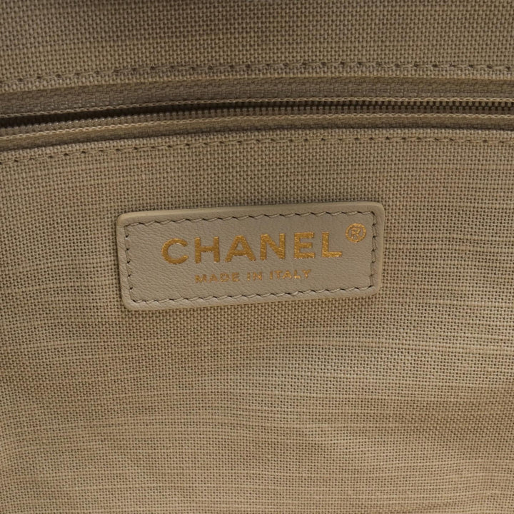 Top Quality Chanel Deauville Small Tote Canvas Leather