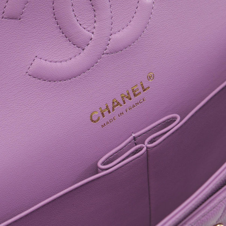 Top Quality Chanel Matelasse W Flap Shoulder Bag Purple