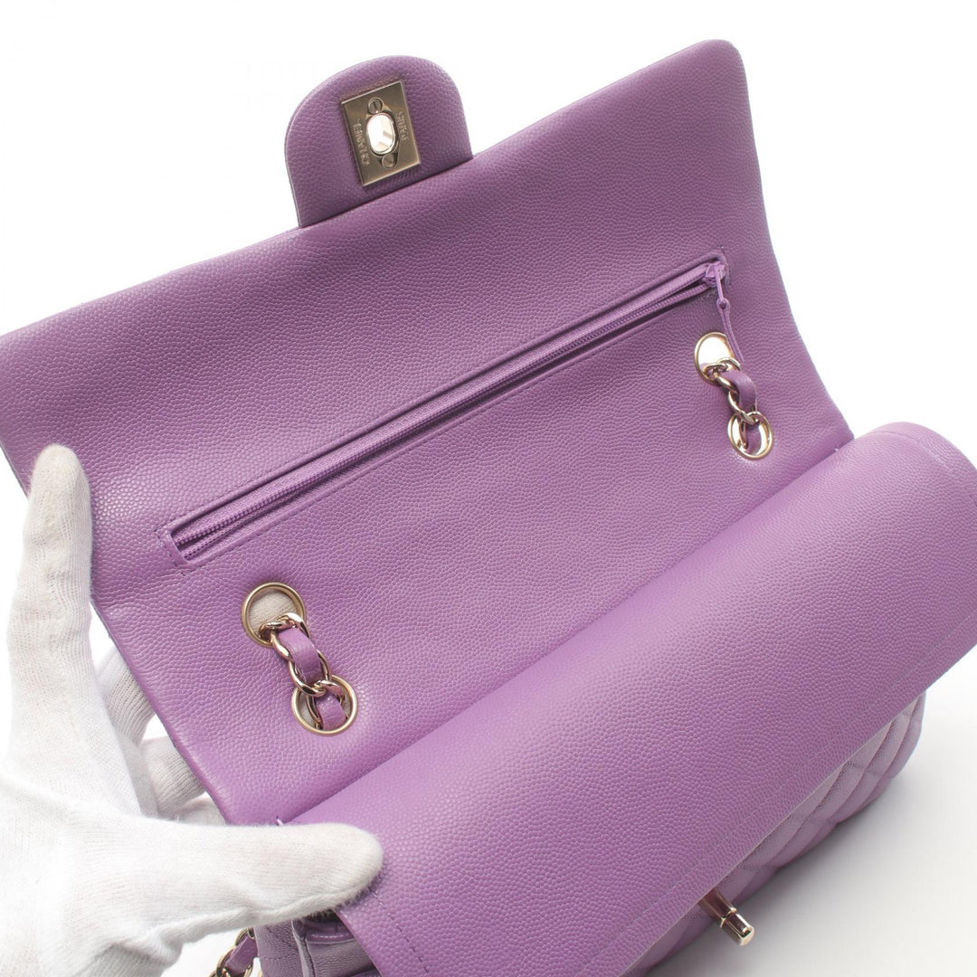 Top Quality Chanel Matelasse W Flap Shoulder Bag Purple