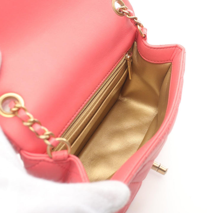 Top Quality Chanel Lambskin Matelasse Shoulder Bag Pink
