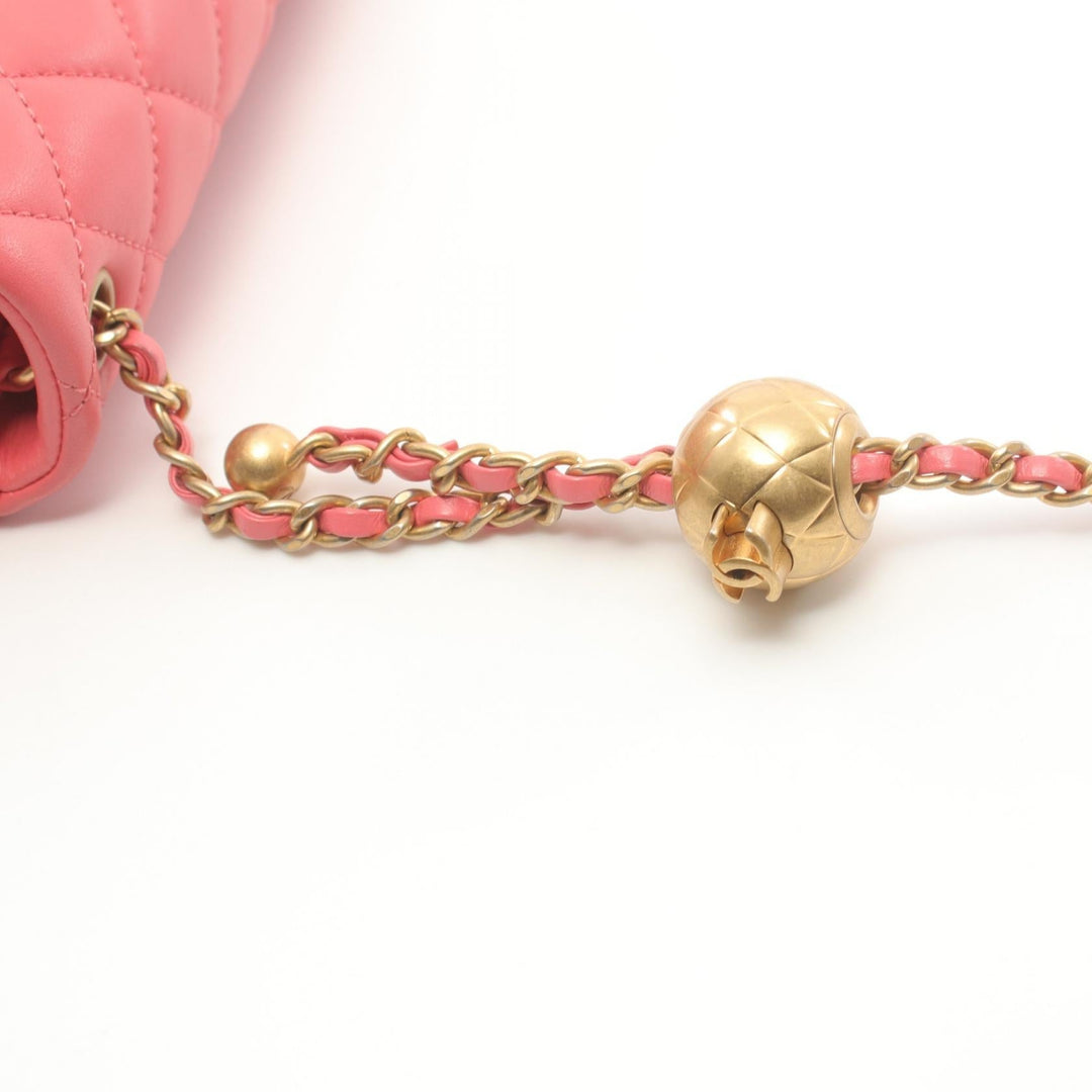 Top Quality Chanel Lambskin Matelasse Shoulder Bag Pink