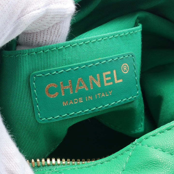 Top Quality Chanel 19 Matelasse Small Hobo Bag Green