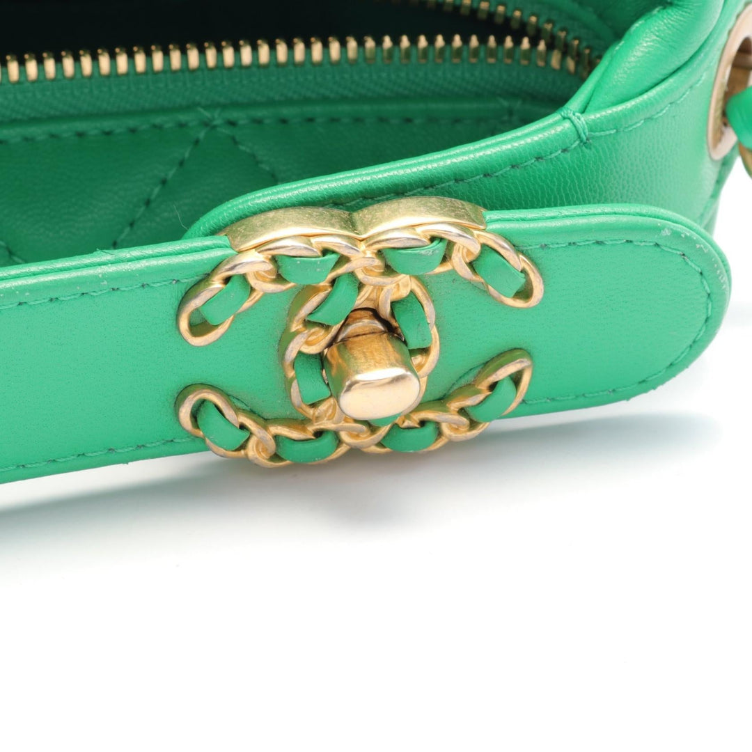 Top Quality Chanel 19 Matelasse Small Hobo Bag Green