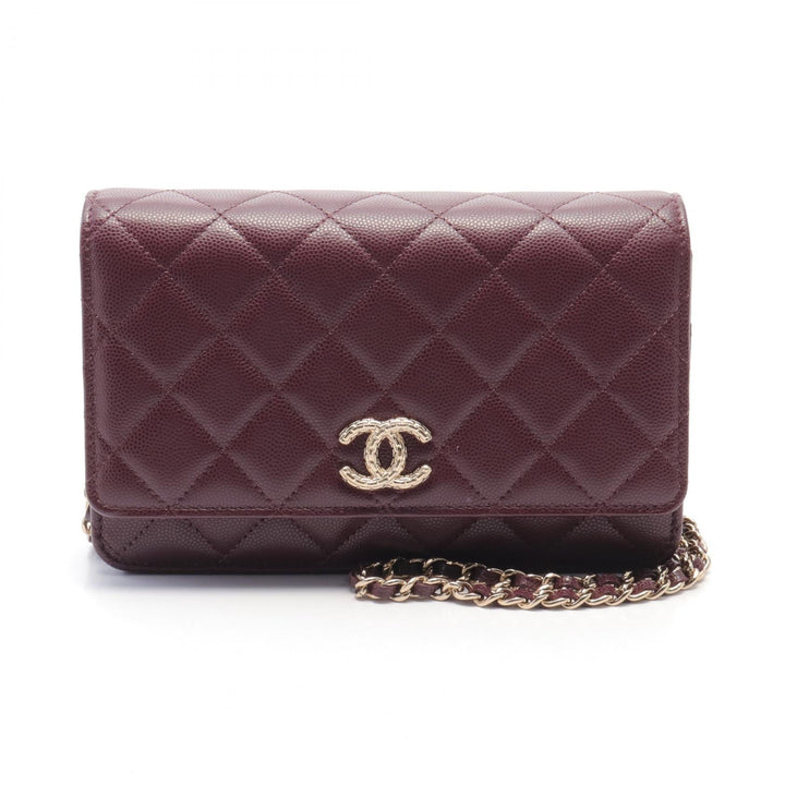 Top Quality Chanel Matelasse Leather Shoulder Bag Bordeaux