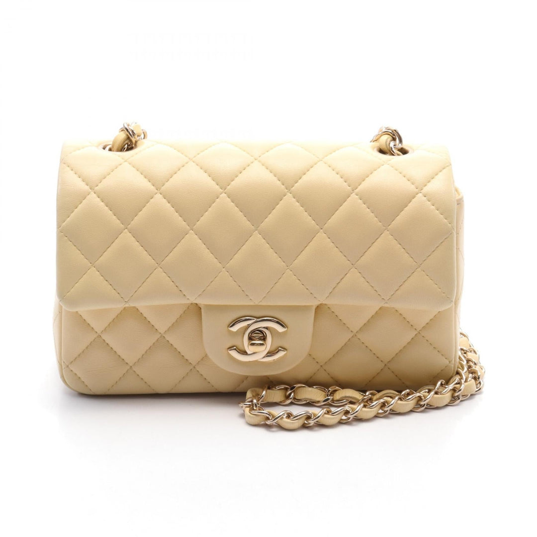 Top Quality Chanel Mini Matelasse Leather Shoulder Bag Yellow