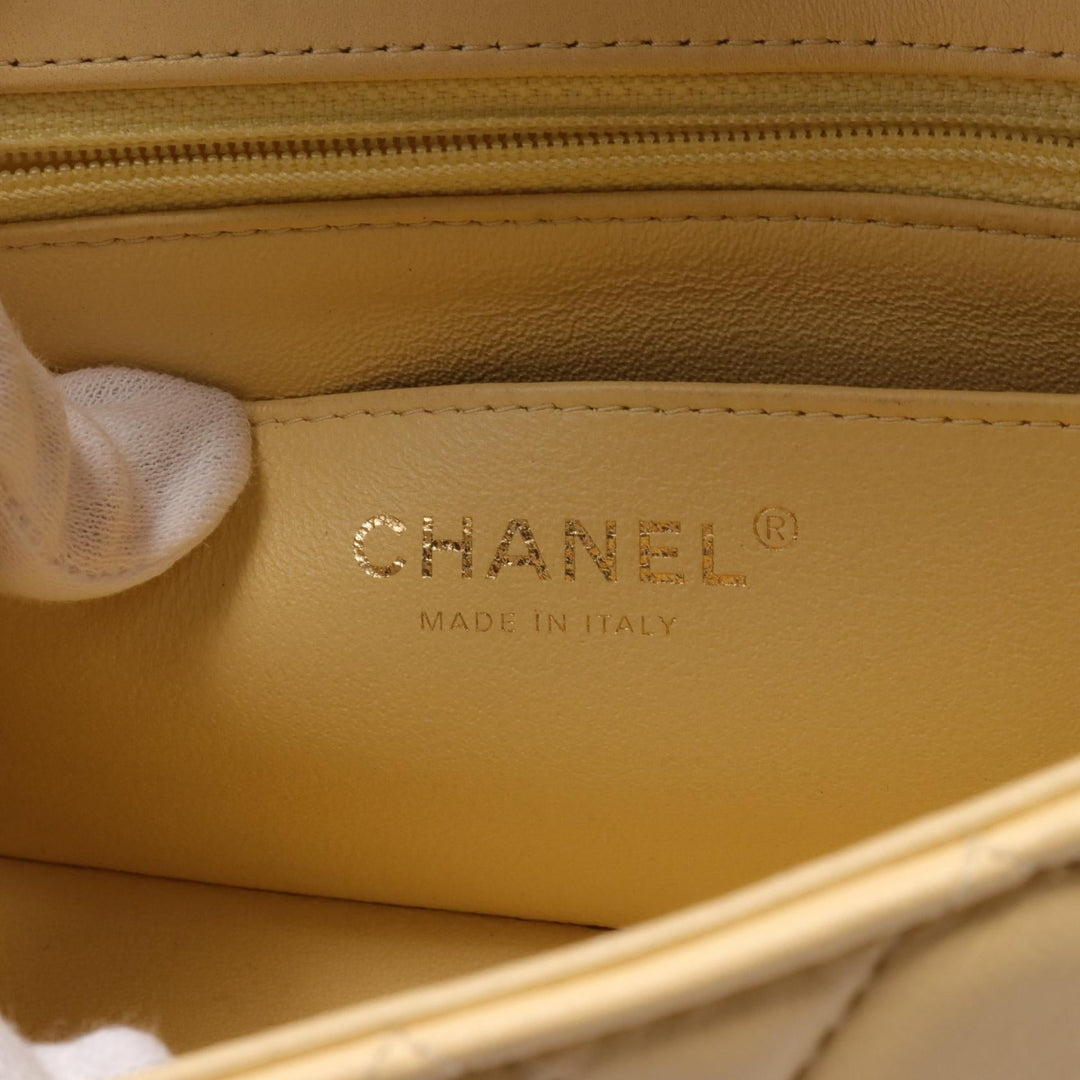 Top Quality Chanel Mini Matelasse Leather Shoulder Bag Yellow