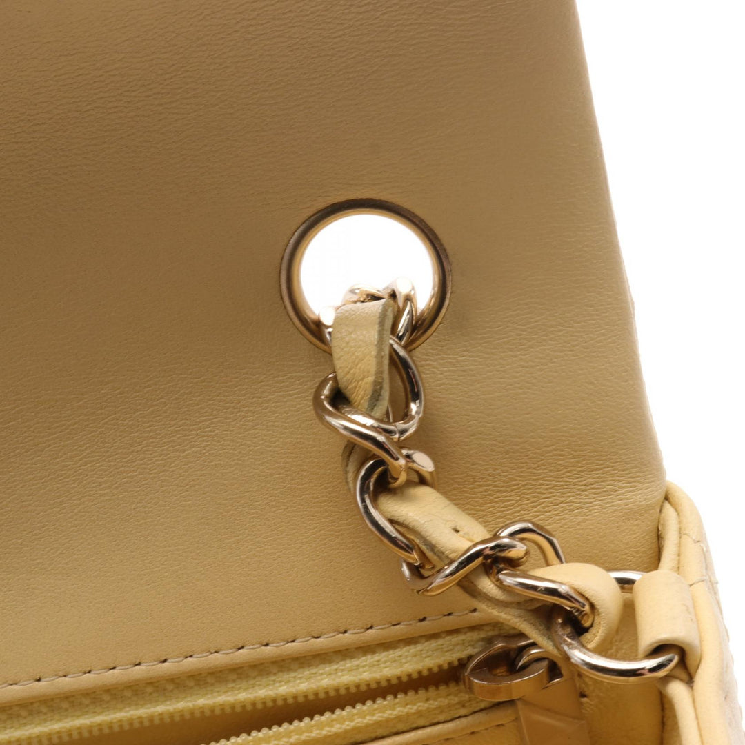 Top Quality Chanel Mini Matelasse Leather Shoulder Bag Yellow